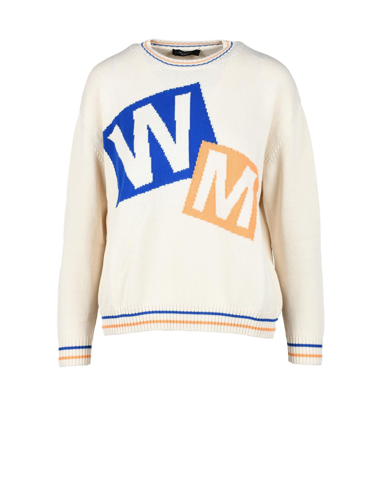 Max Mara Womens Beige/blu Sweater