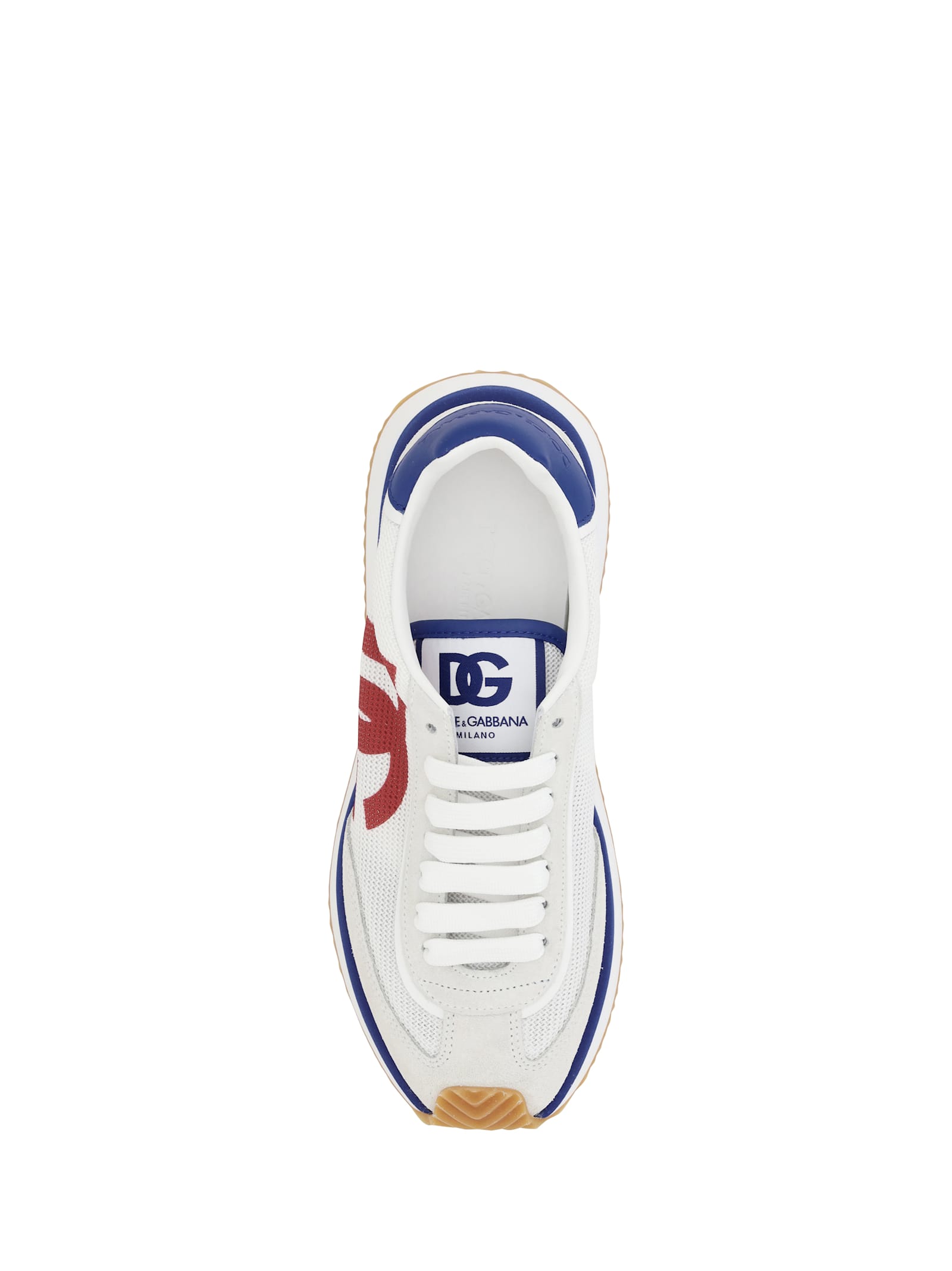 Shop Dolce & Gabbana Dg Cushion Sneakers In Bianco/rosso