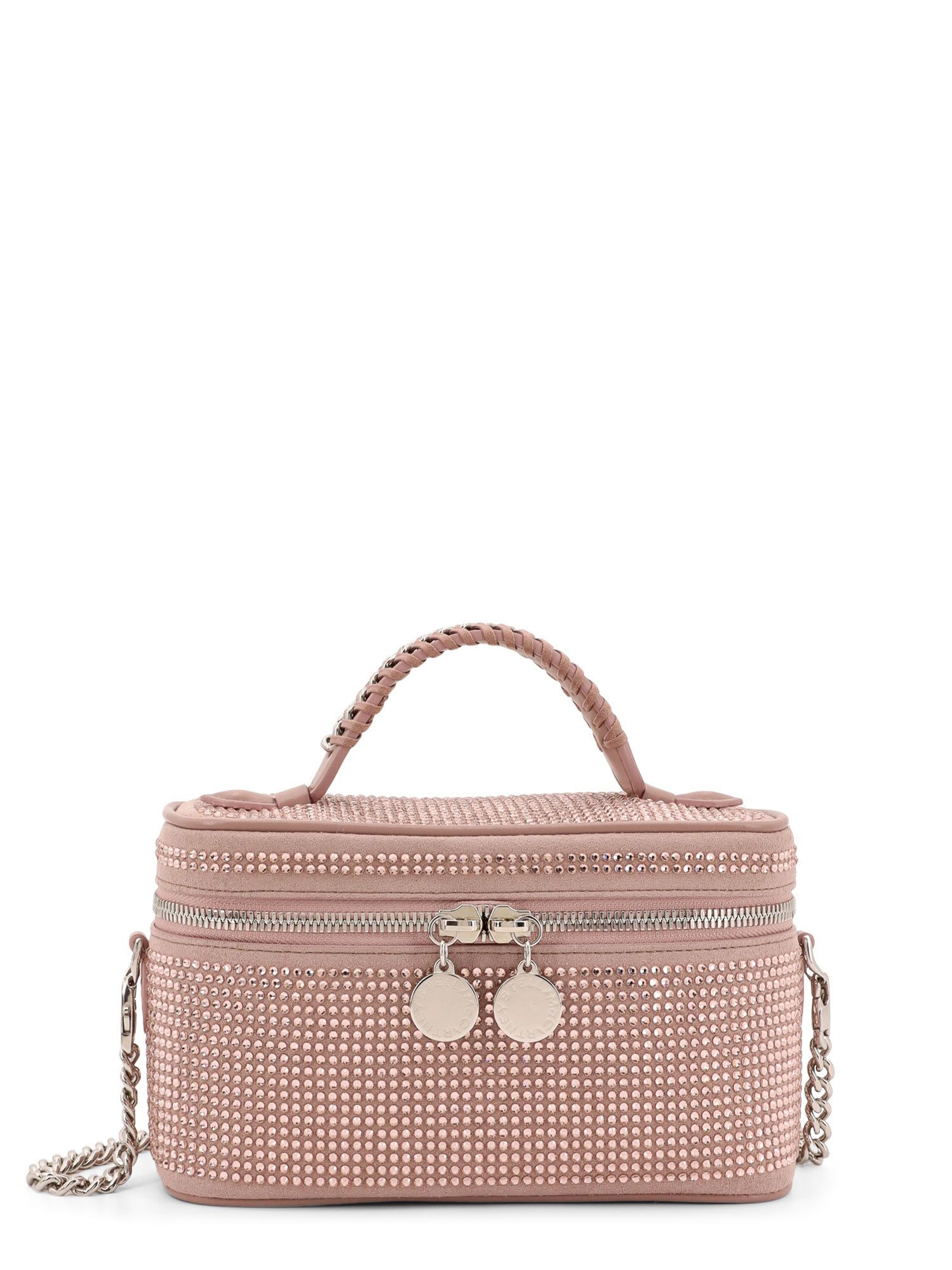 Stella Mccartney Rhinestone-embellished Top Handle Bag In Pink
