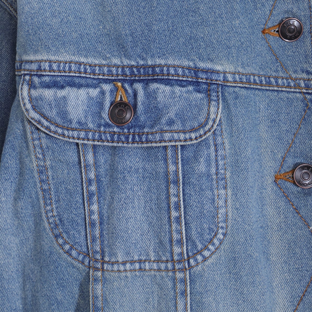 The Row Light Blue Cotton Jorelle Denim Jacket In Blue
