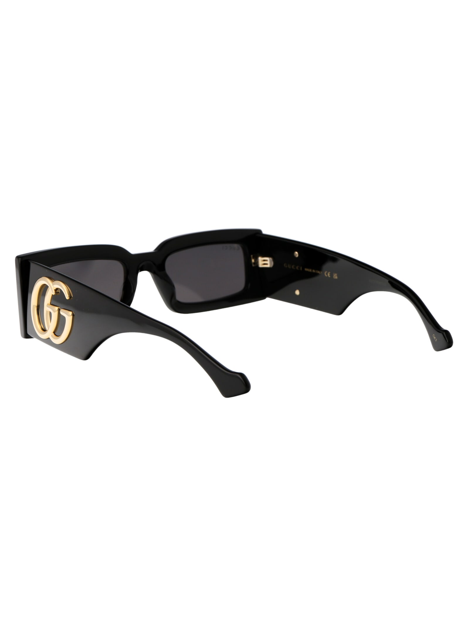 Shop Gucci Gg1425s Sunglasses In 001 Black Black Grey