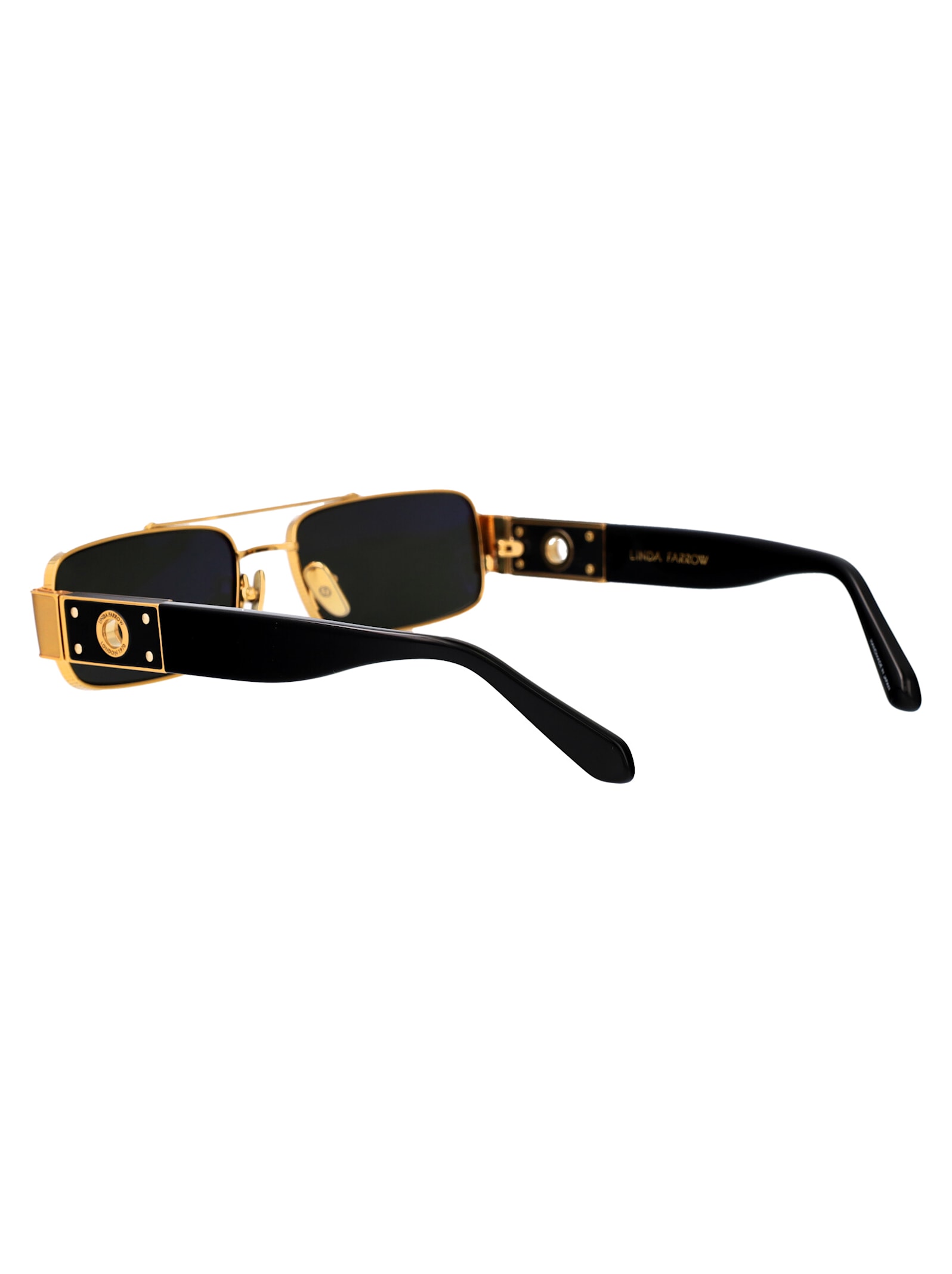 Linda Farrow Sunglasses Lfl1470 C1 Sun C1 In Yellowgold/black/grey
