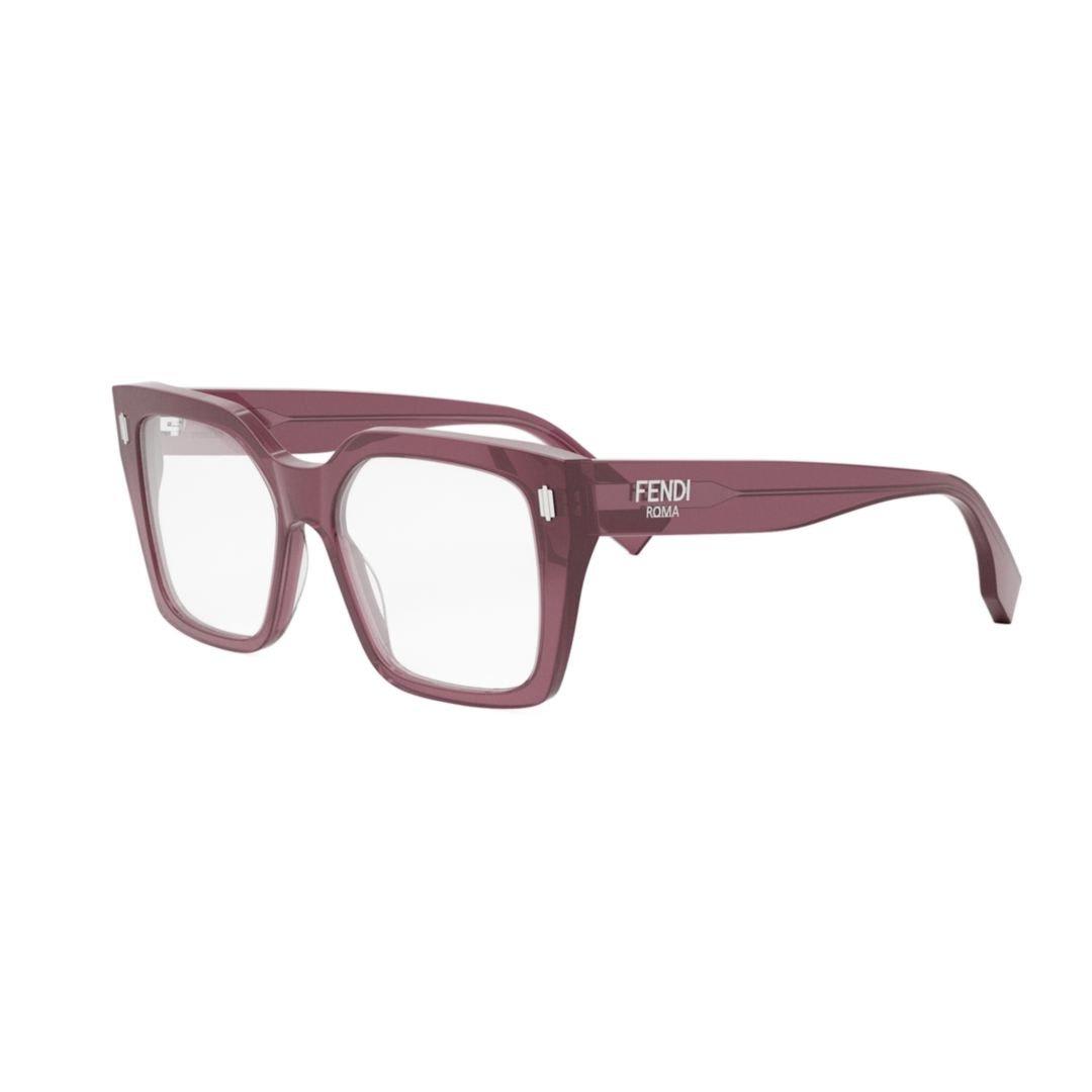 Shop Fendi Square Frame Glasses In 081 - Violet