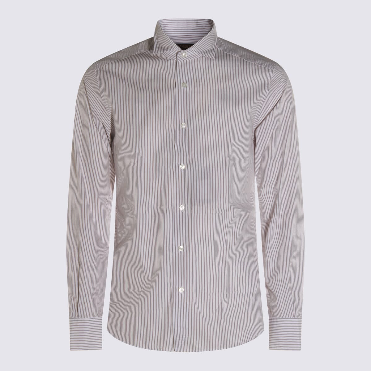 Glanshirt White And Brown Cotton Shirt In Animal Print