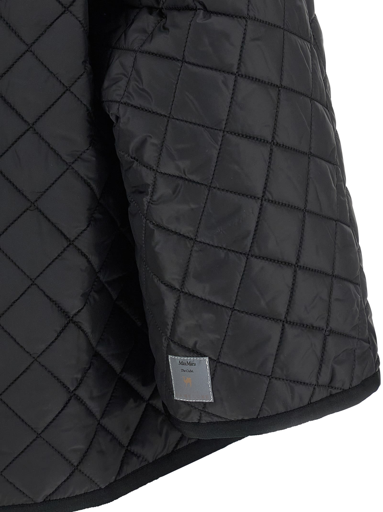 Max Mara The Cube Delfina Reversible Hood In Black
