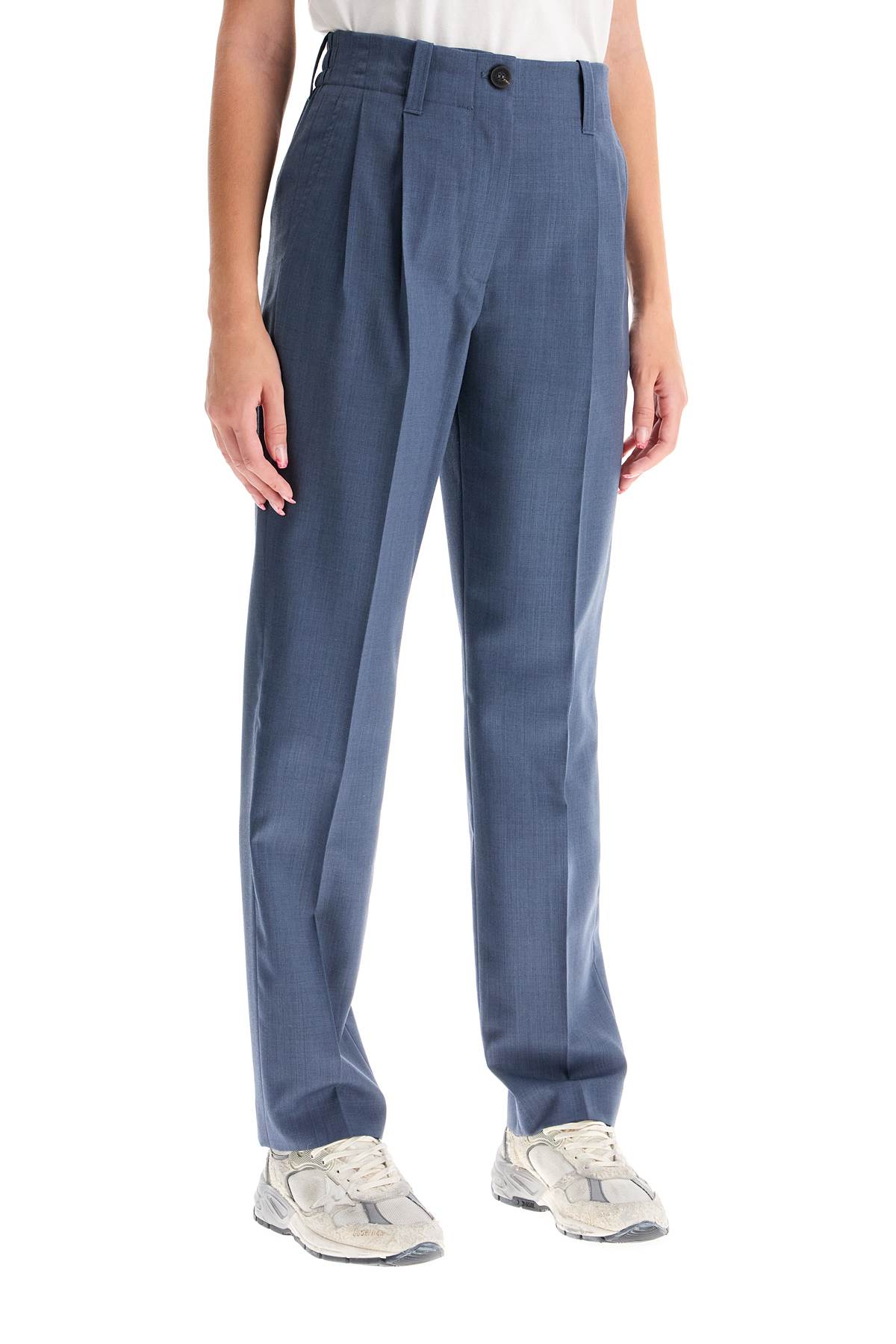 Shop Golden Goose Soft Wool Trousers For Comfortable Wear In Grisallie (grey)