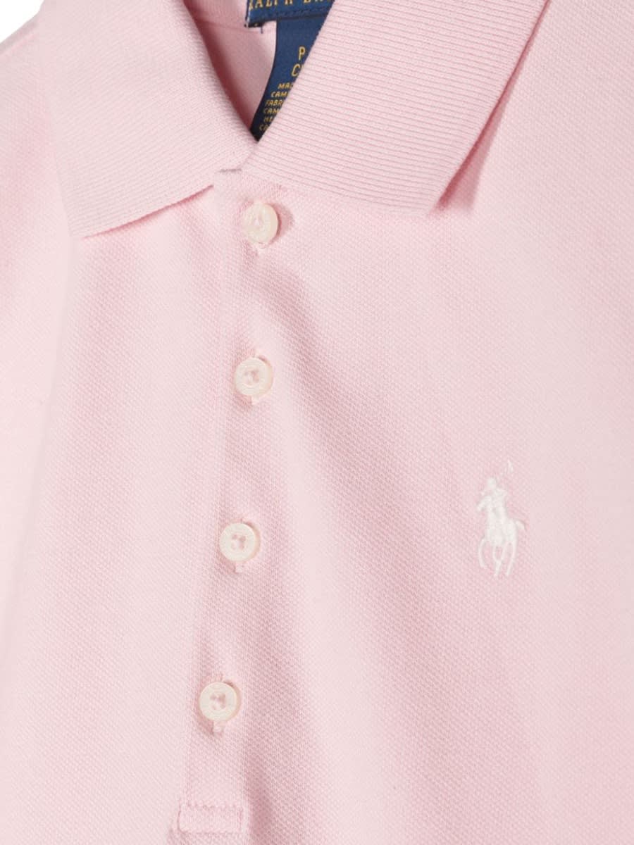 Shop Polo Ralph Lauren Ss Polo Shir-tops-knit In Pink