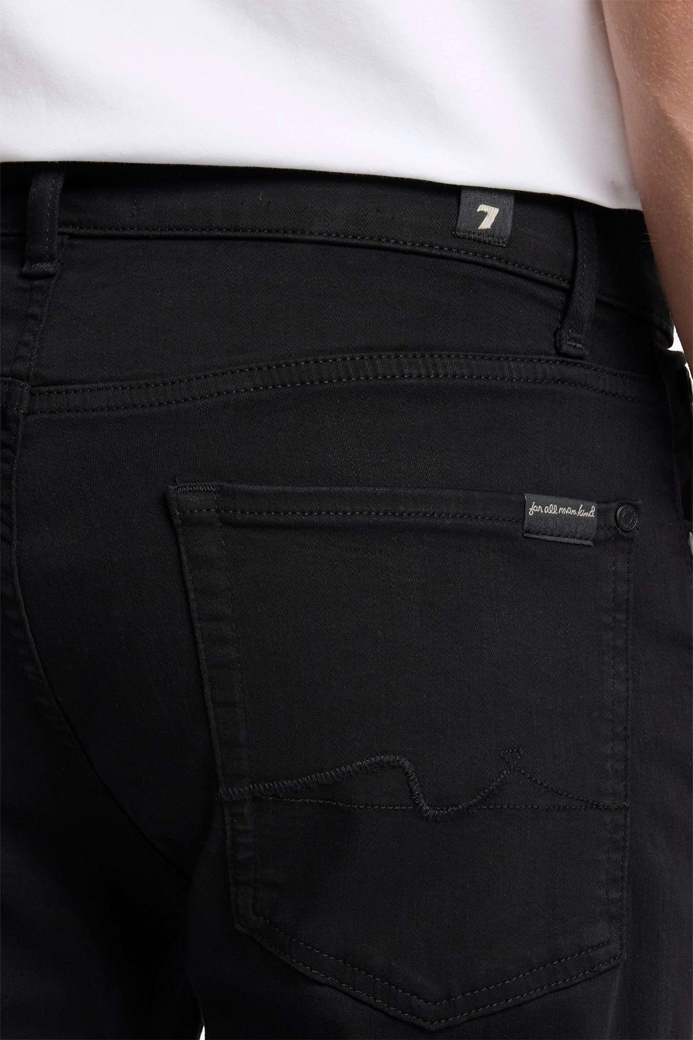 7 For All Mankind Cotton Pants In Black