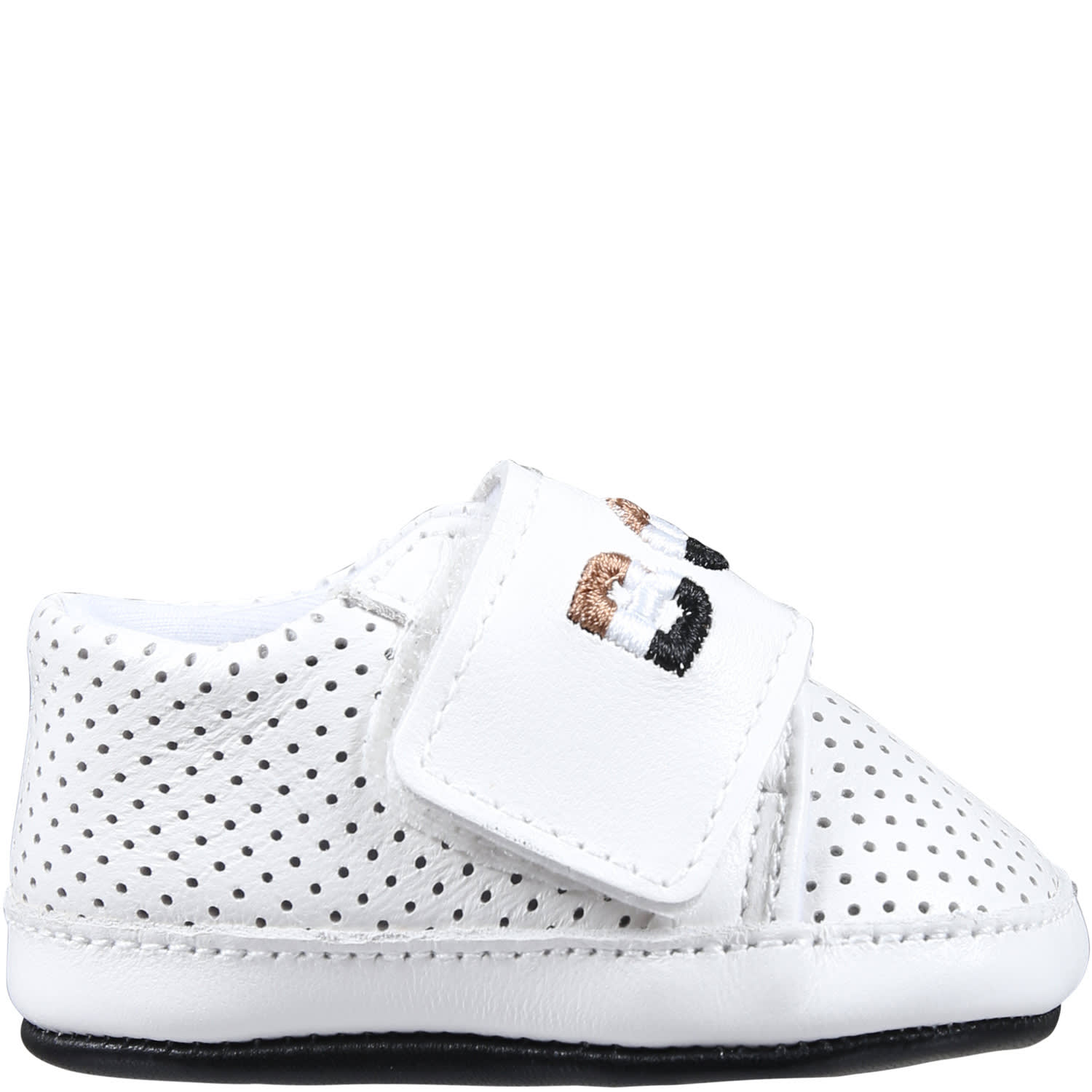 Hugo Boss Kids' White Sneakers For Baby Boy With Logo