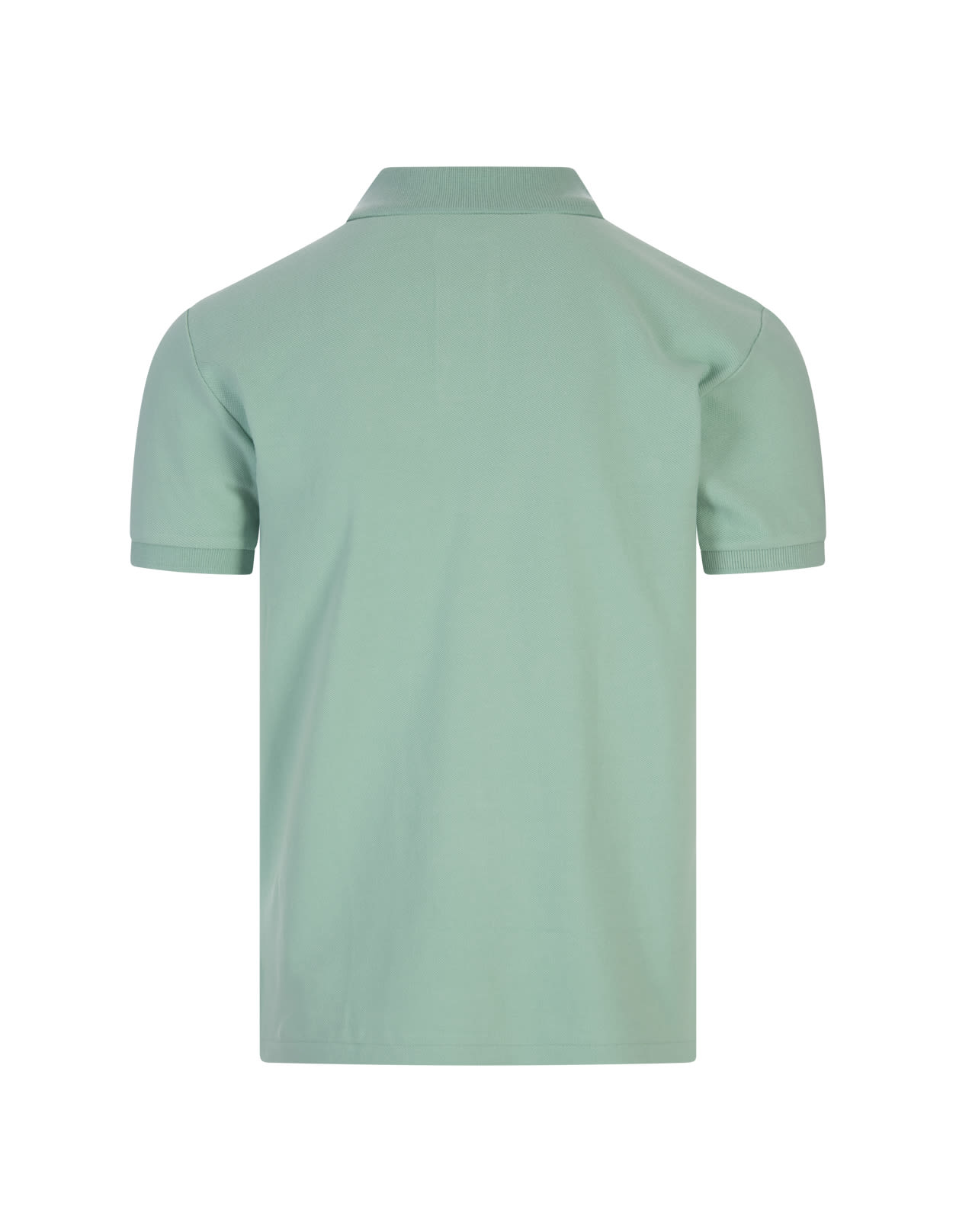 Shop Polo Ralph Lauren Slim-fit Polo Shirt In Celadon Piqué Polo Shirt In Green