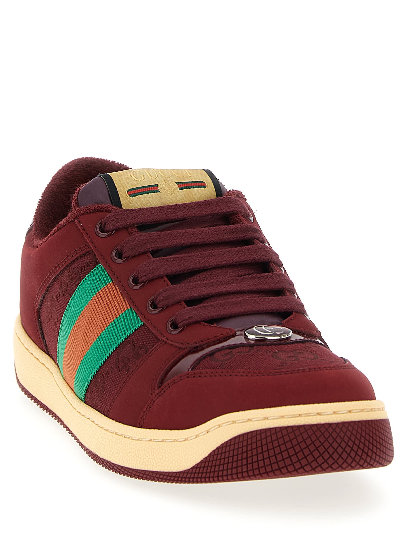 Gucci Sneakers With Round Toe And Contrast Sole In Multi