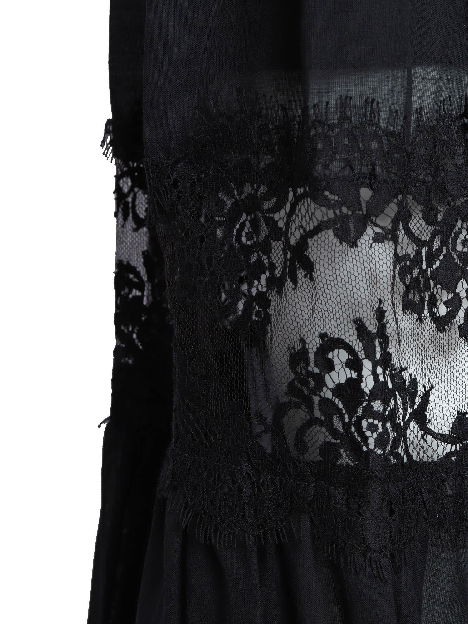 Shop Ermanno Ermanno Scervino Black Dress With Lace
