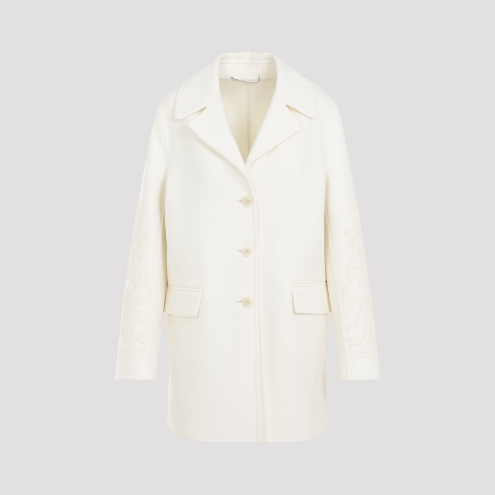 Shop Ermanno Scervino Coat In White