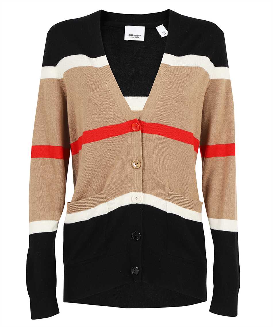 Burberry Cardigan With Striped Pattern In Multi