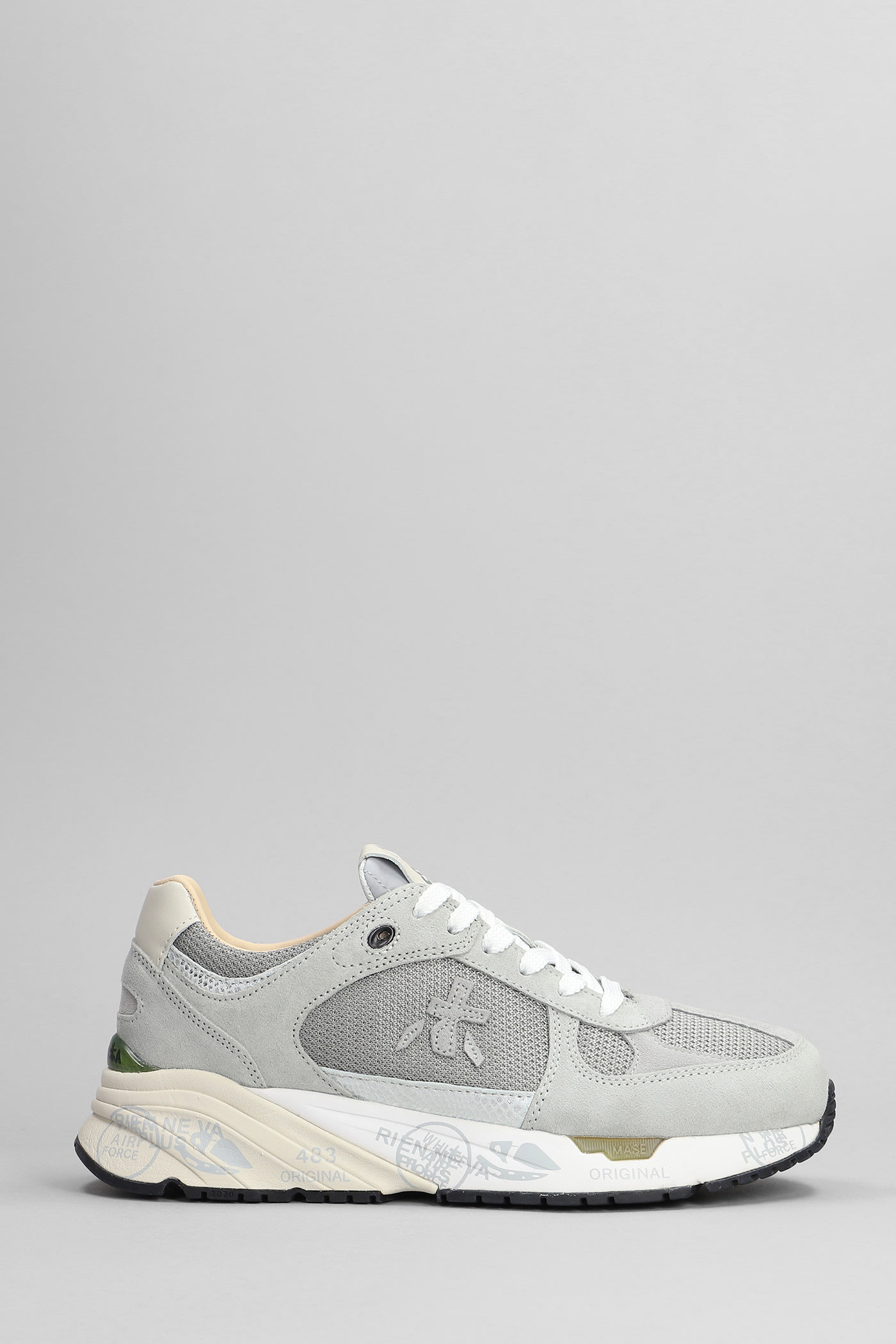 Premiata Mase Trainers In Grey Suede And Fabric 