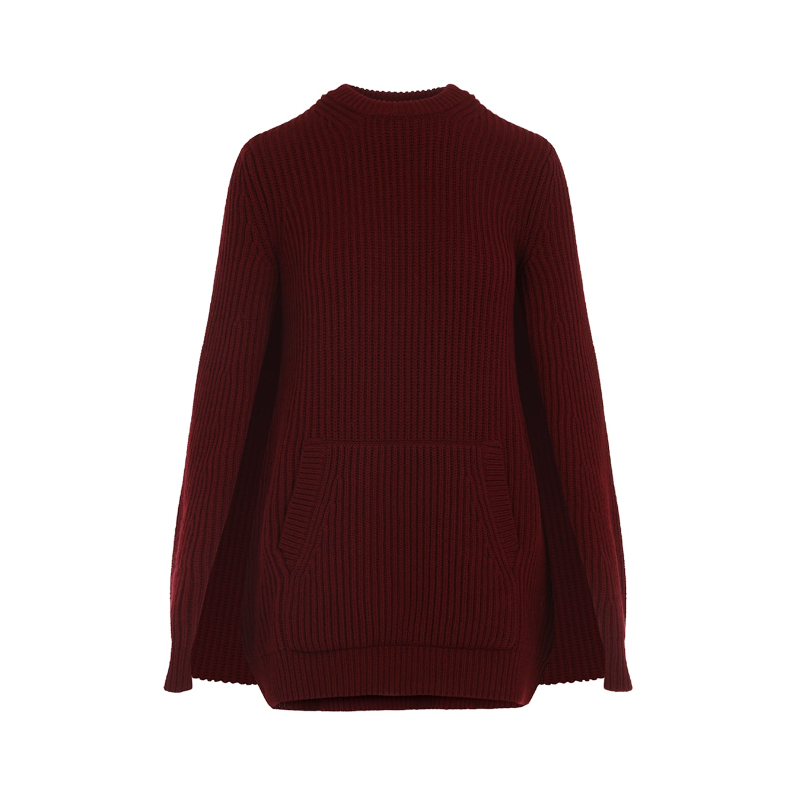 Max Mara Knit Mini Dress High Neckline In Red