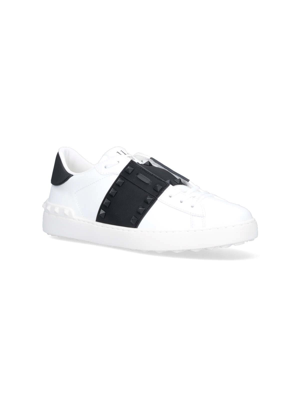 Shop Valentino Open Sneakers In White, Black