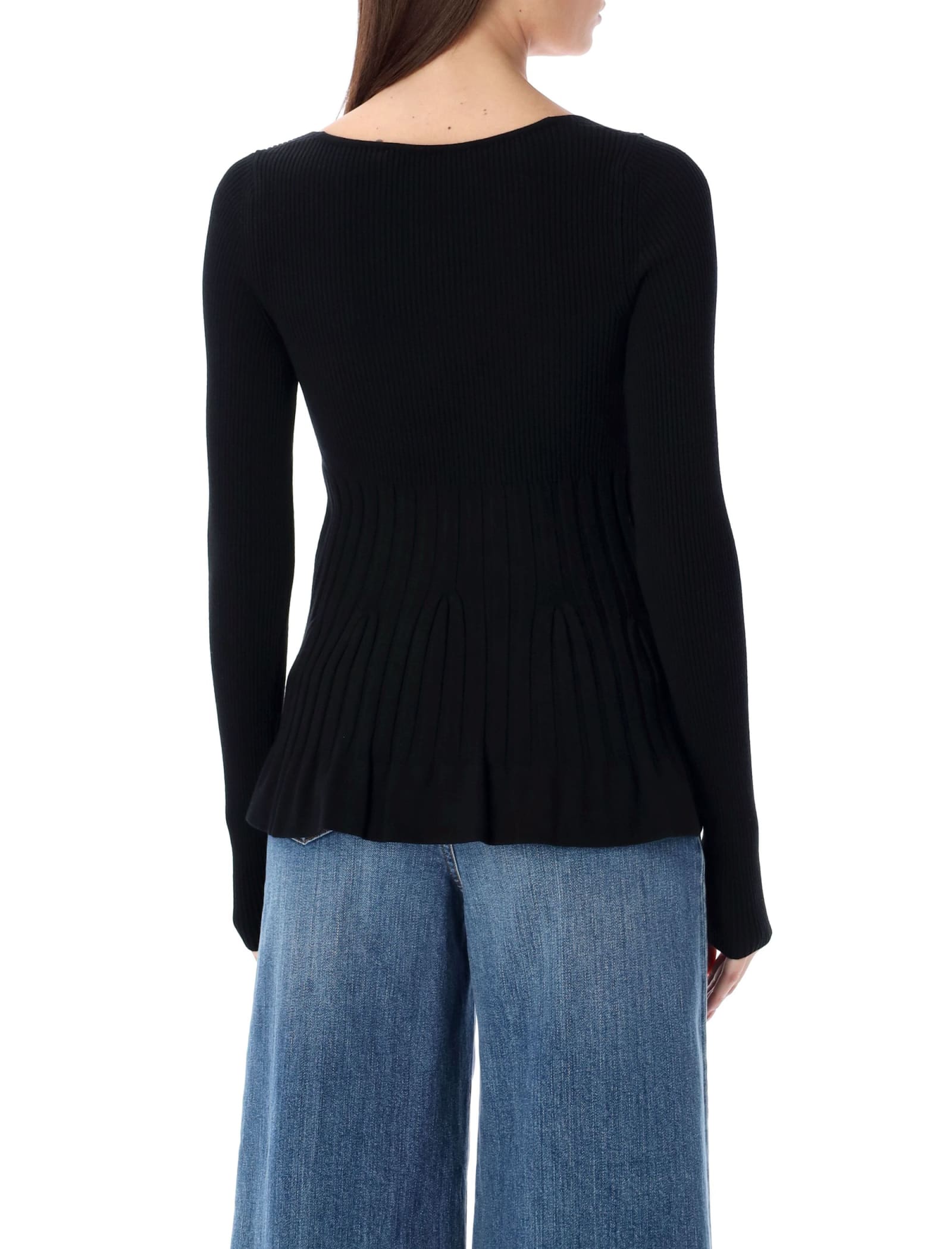 Shop Philosophy Di Lorenzo Serafini Ballerina Knit In Black