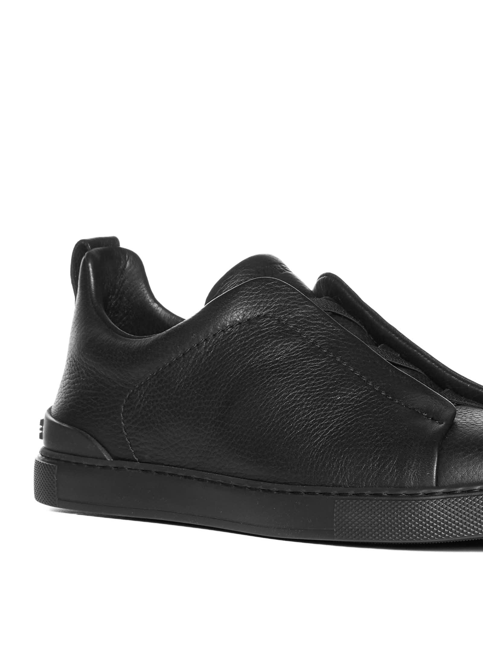 Shop Zegna Sneakers In Nero Unito