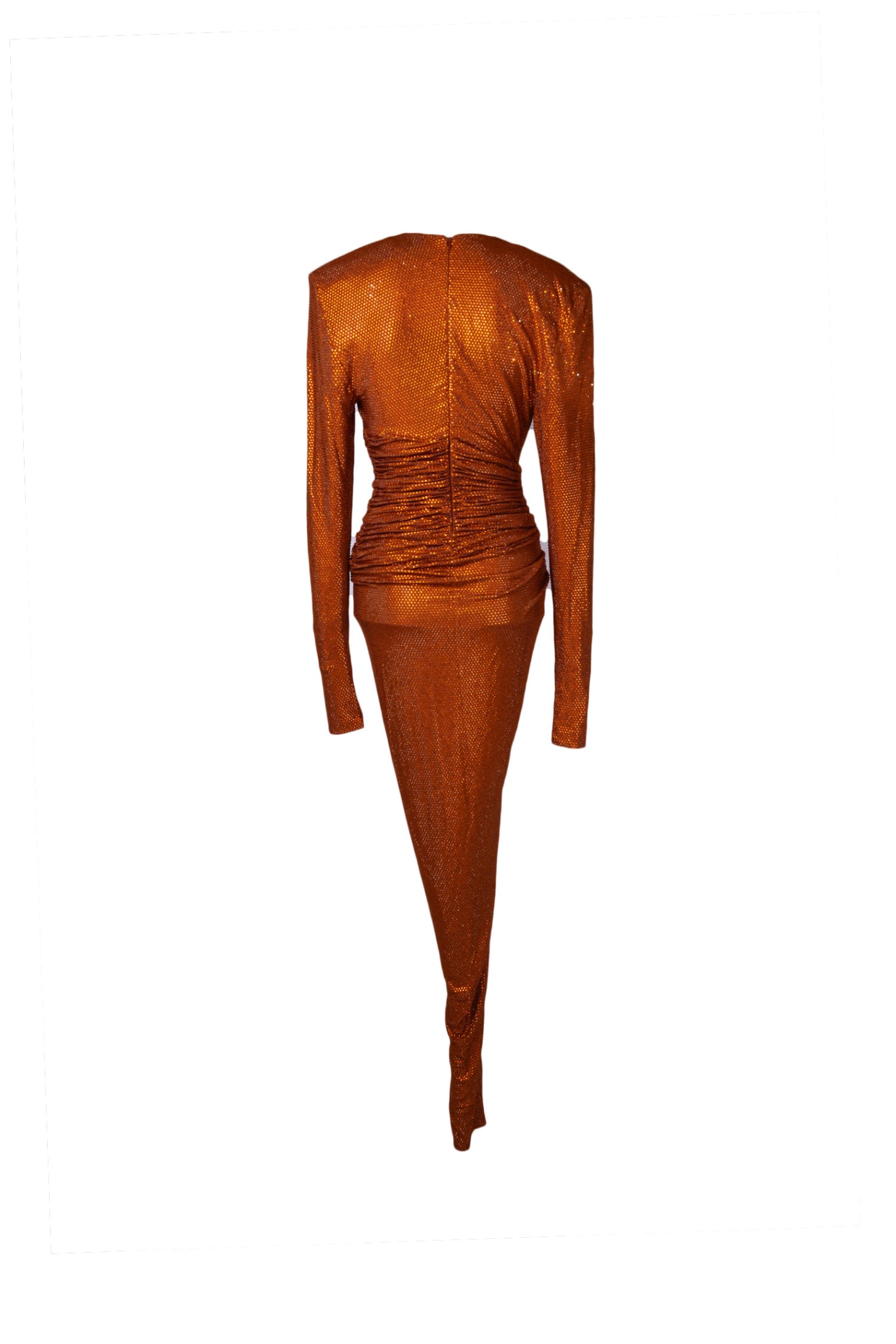 Shop Alexandre Vauthier Dress In Brown