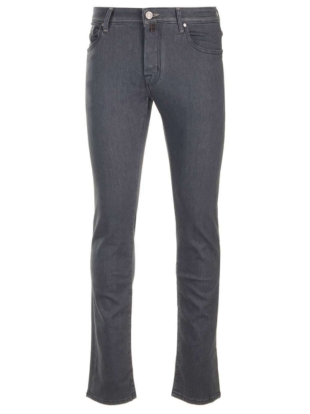 Shop Jacob Cohen Super Stretch Gray Nick Jeans In Grey