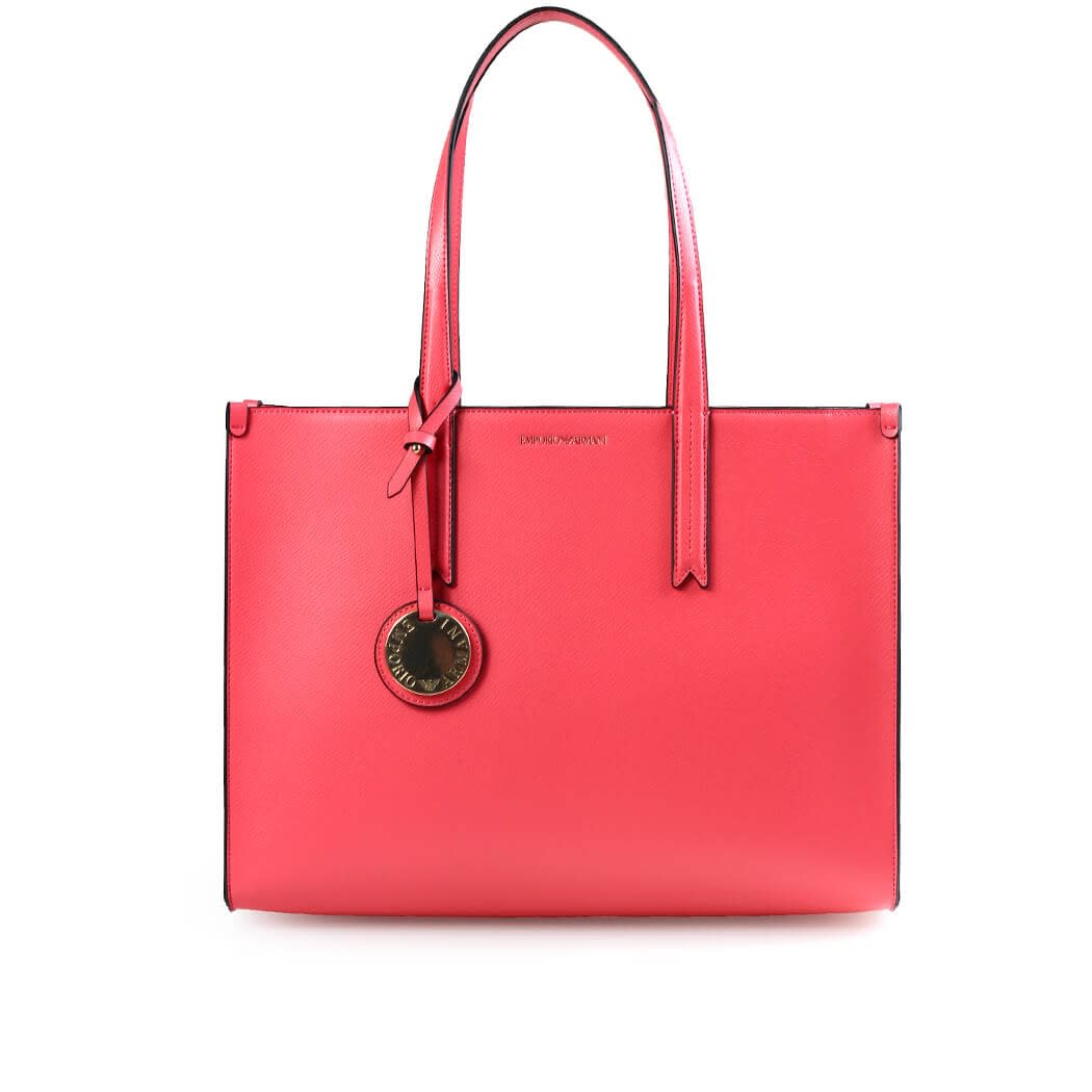 Emporio Armani Coral Faux Leather Shopping Bag