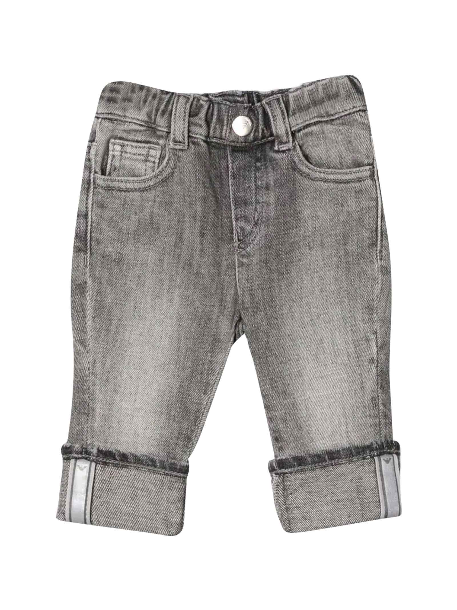 Emporio Armani Babies' Newborn Gray Jeans In Denim | ModeSens