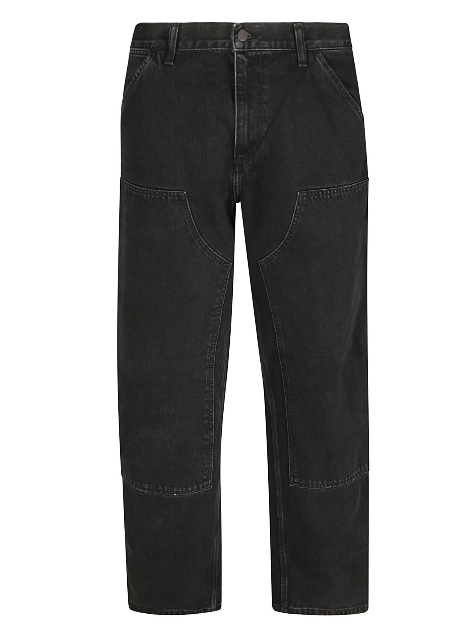 Carhartt Straight Crop Jeans In Nero