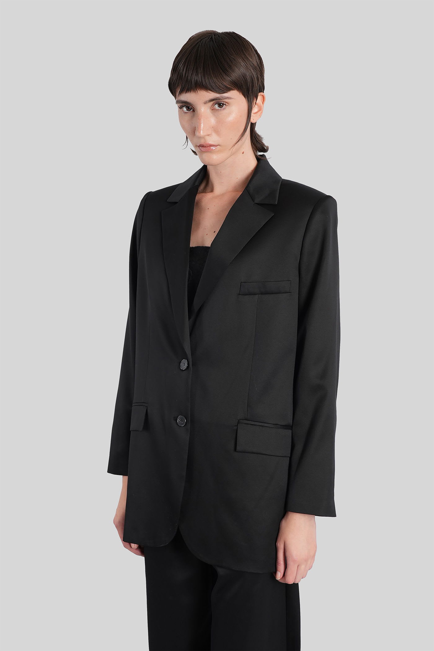 Iro Douny Blazer In Black Wool And Polyester In Black