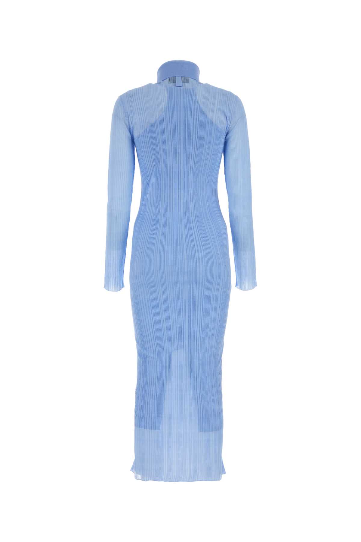 Shop Fendi Light-blue Silk Blend Dress In F1m29