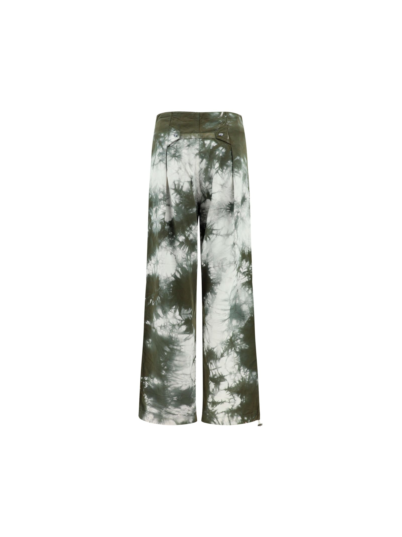 Shop Darkpark Daisy Military Pants In Mgrb Military Green & Whiite