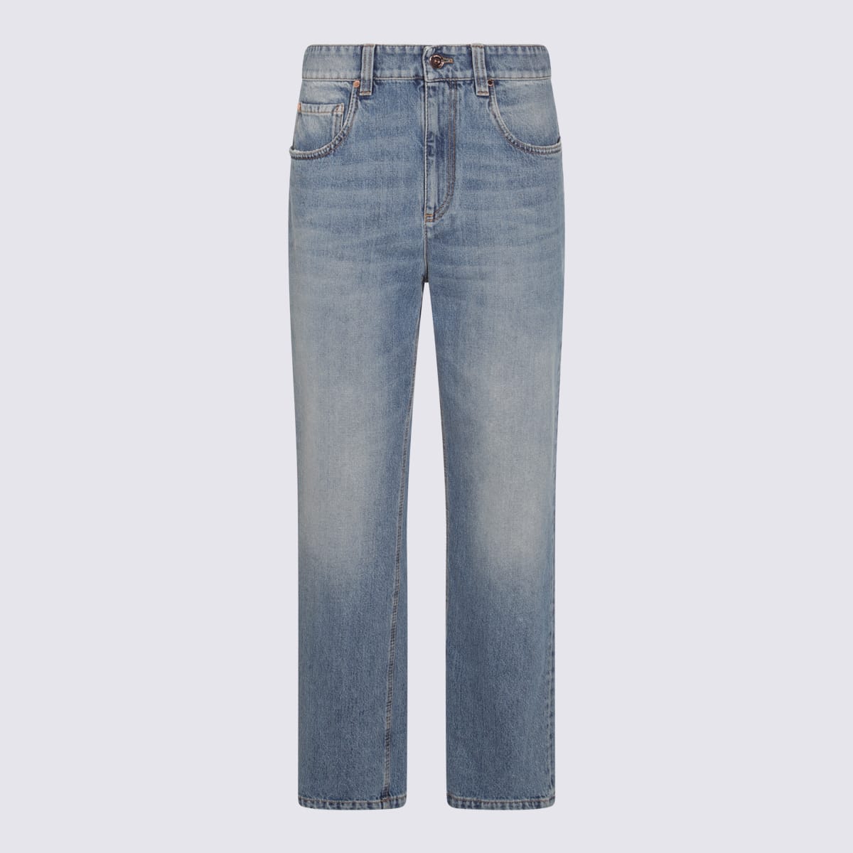 Brunello Cucinelli Blue Cotton Jeans