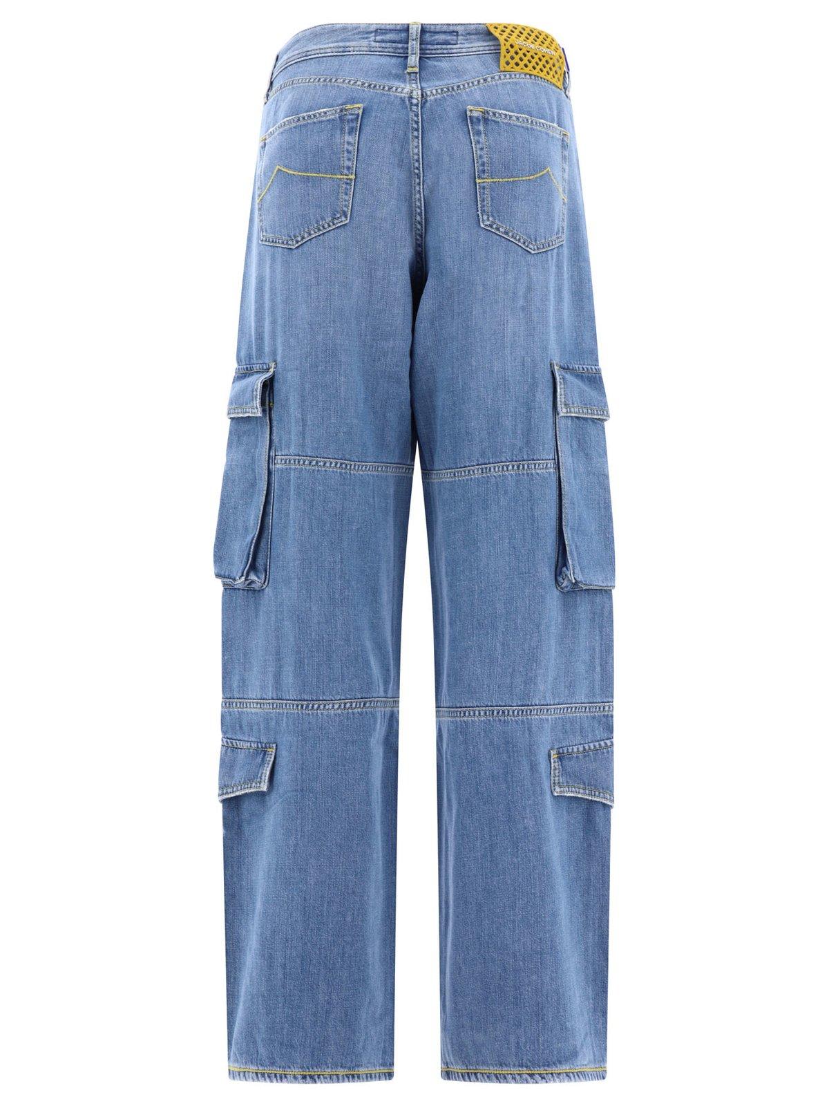 Jacob Cohen Riri Logo-embroidered Jeans In Blue