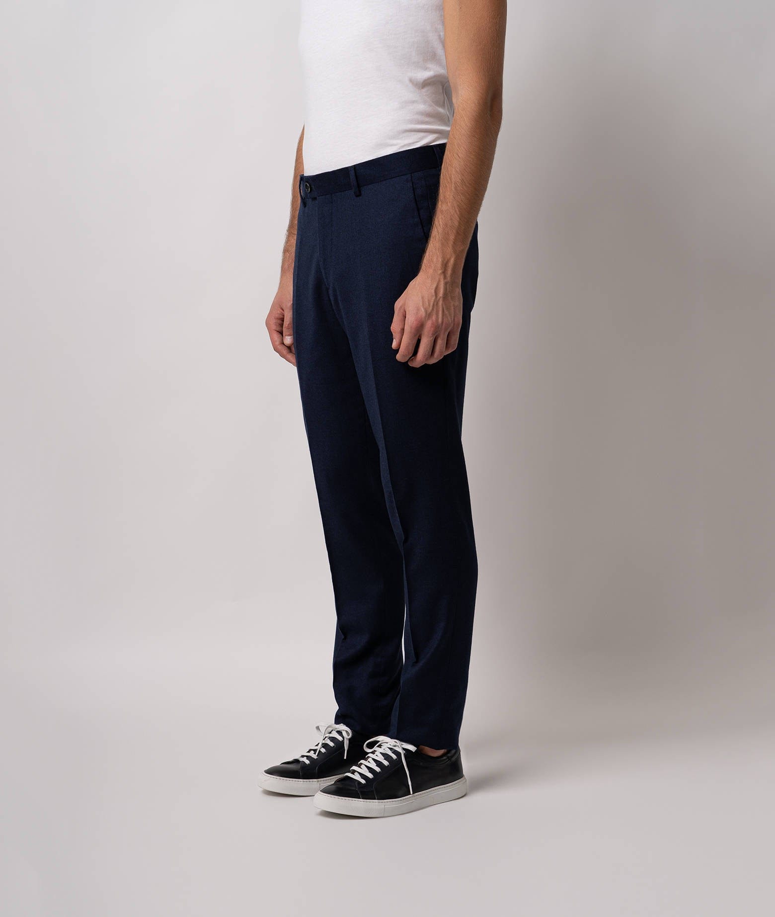Larusmiani Velvet Trousers Howard Pants In Blue
