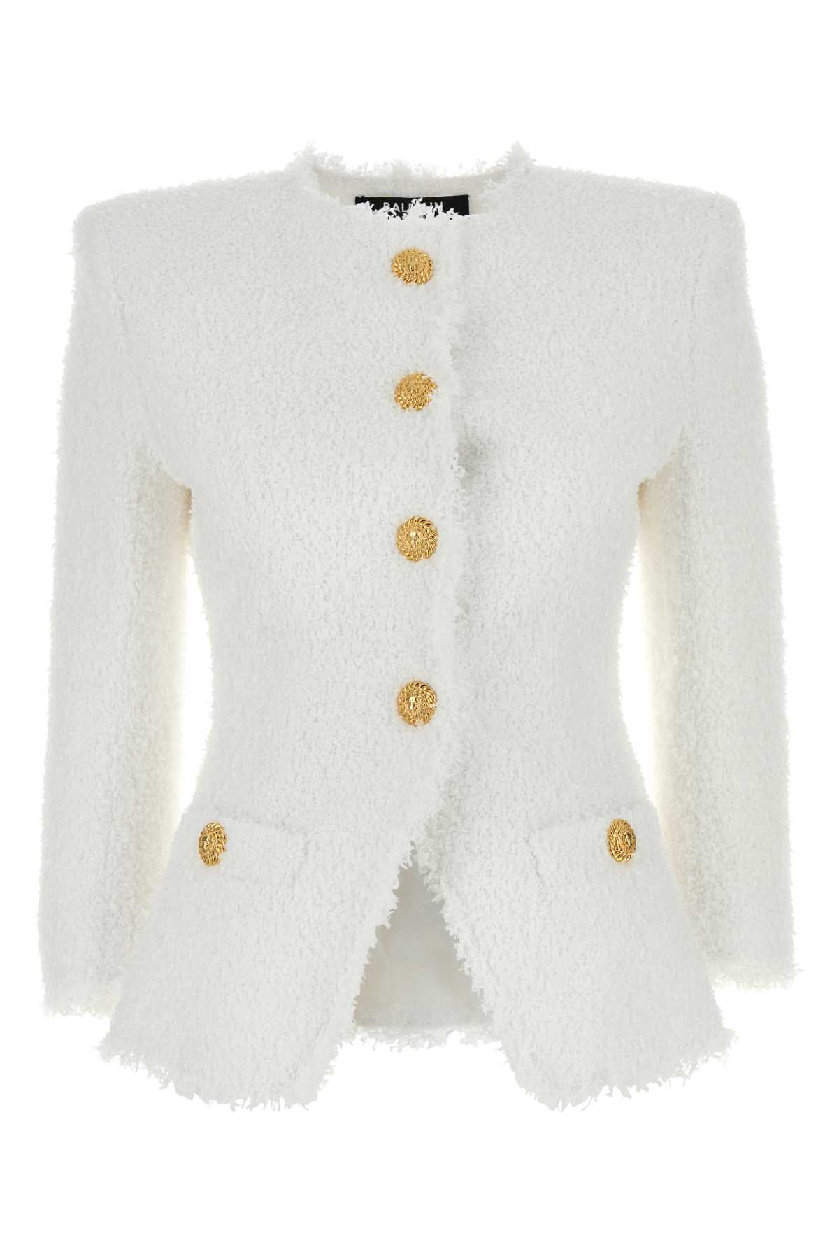 White Tweed Blazer