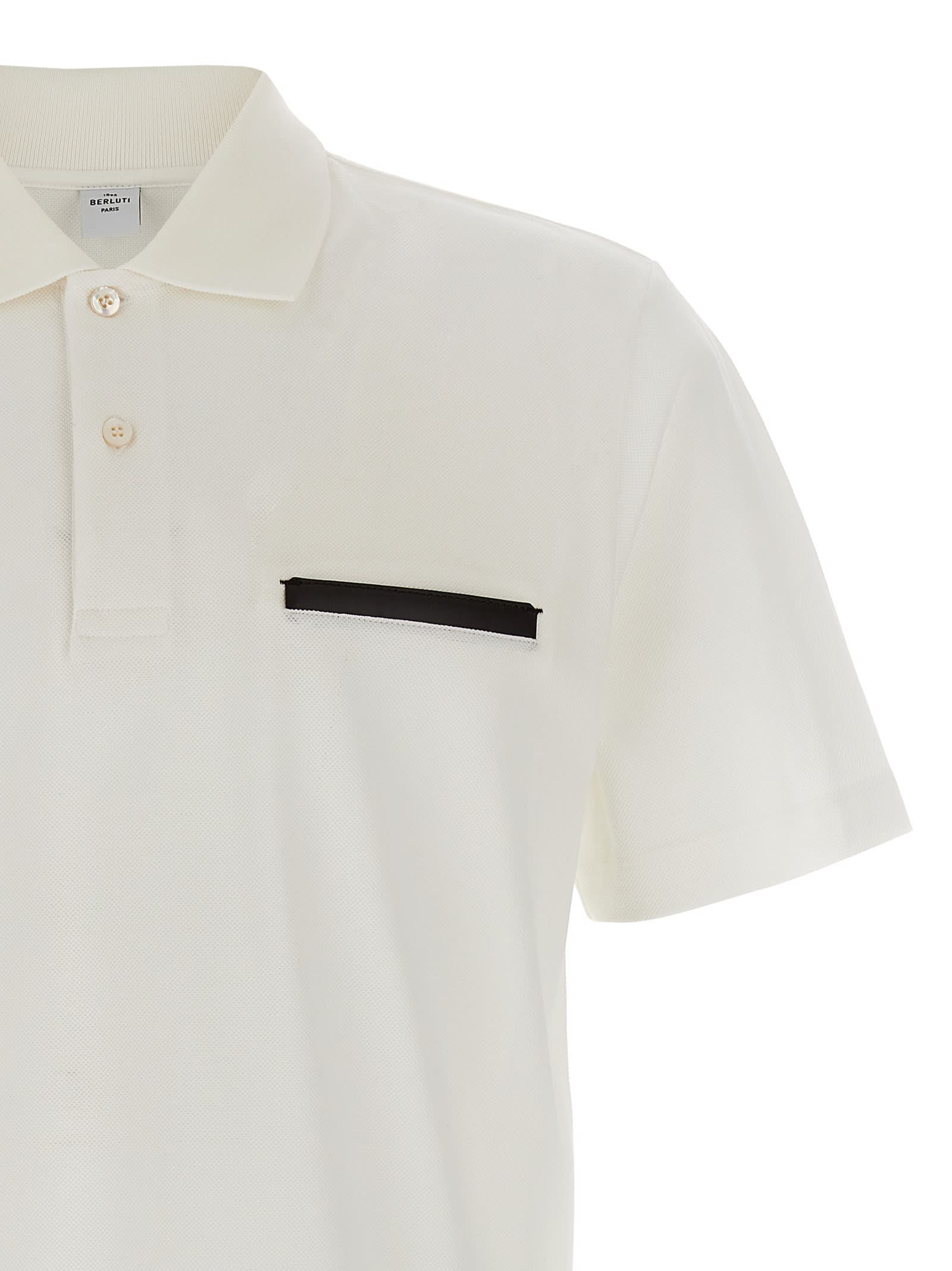 Berluti Short-sleeved Polo Shirt In White
