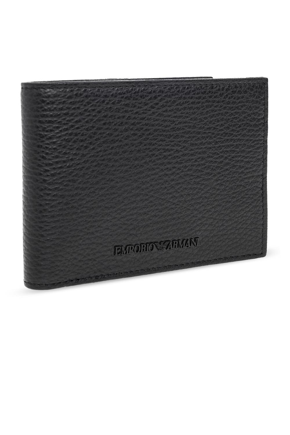 Shop Emporio Armani Wallet And Card Holder Case In Nero