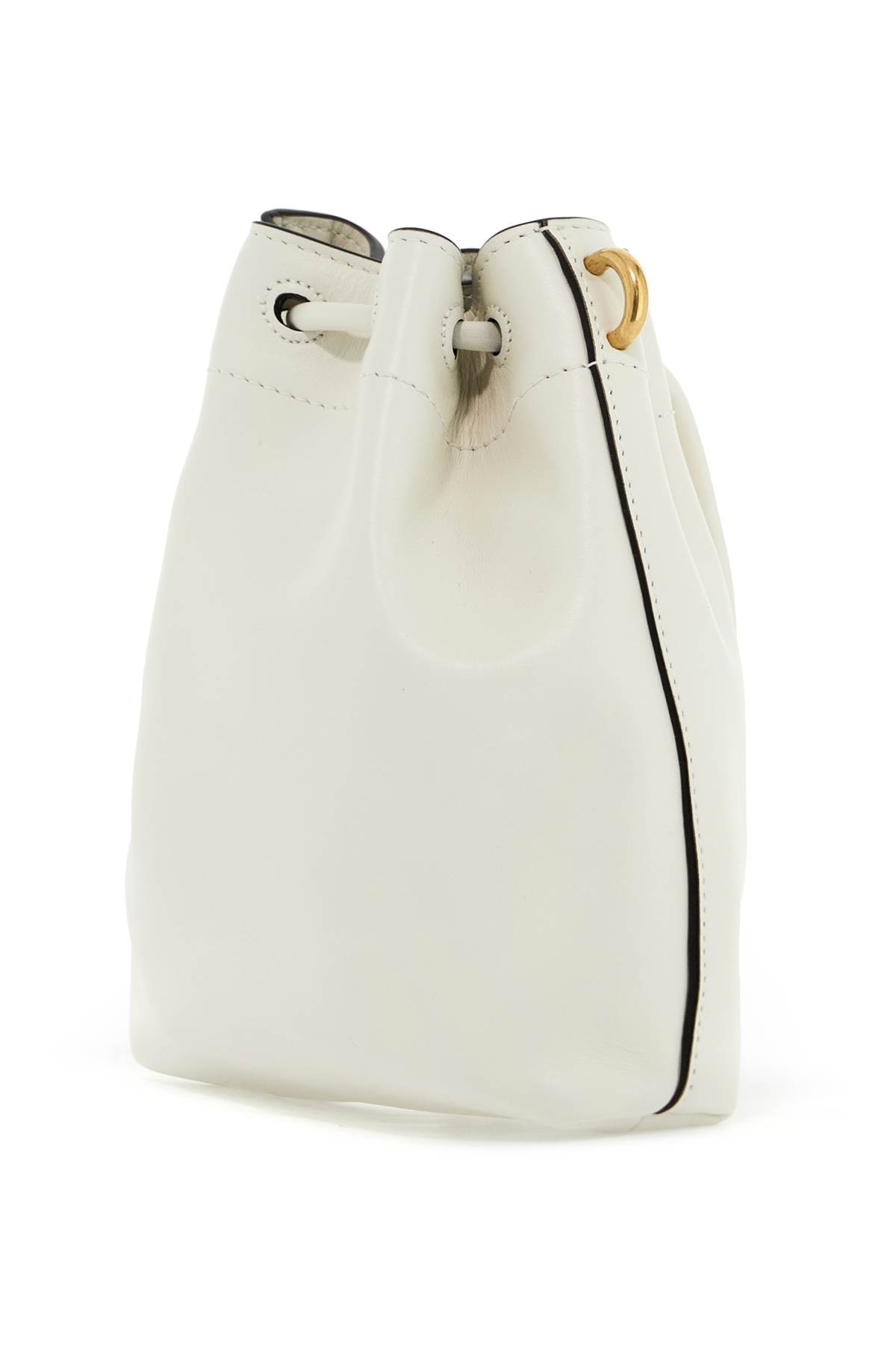 Shop Jimmy Choo Bon Bon Bucket N/s Shoulder Bag In Latte Gold (white)