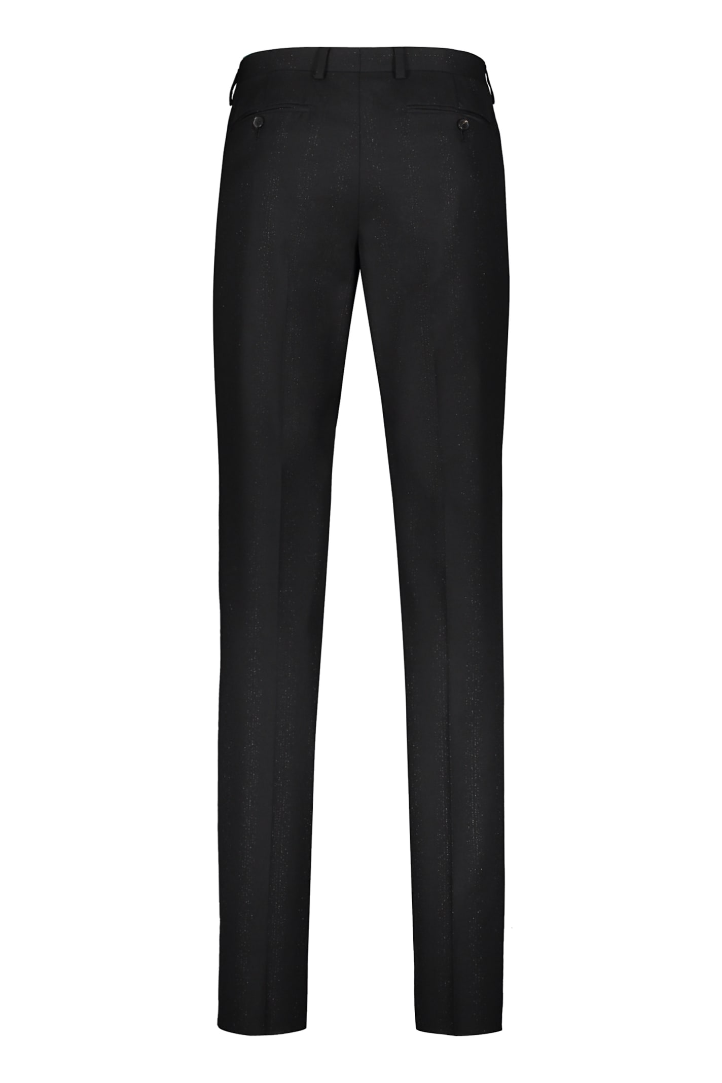 Ferragamo Virgin Wool Tailored Trousers In Black