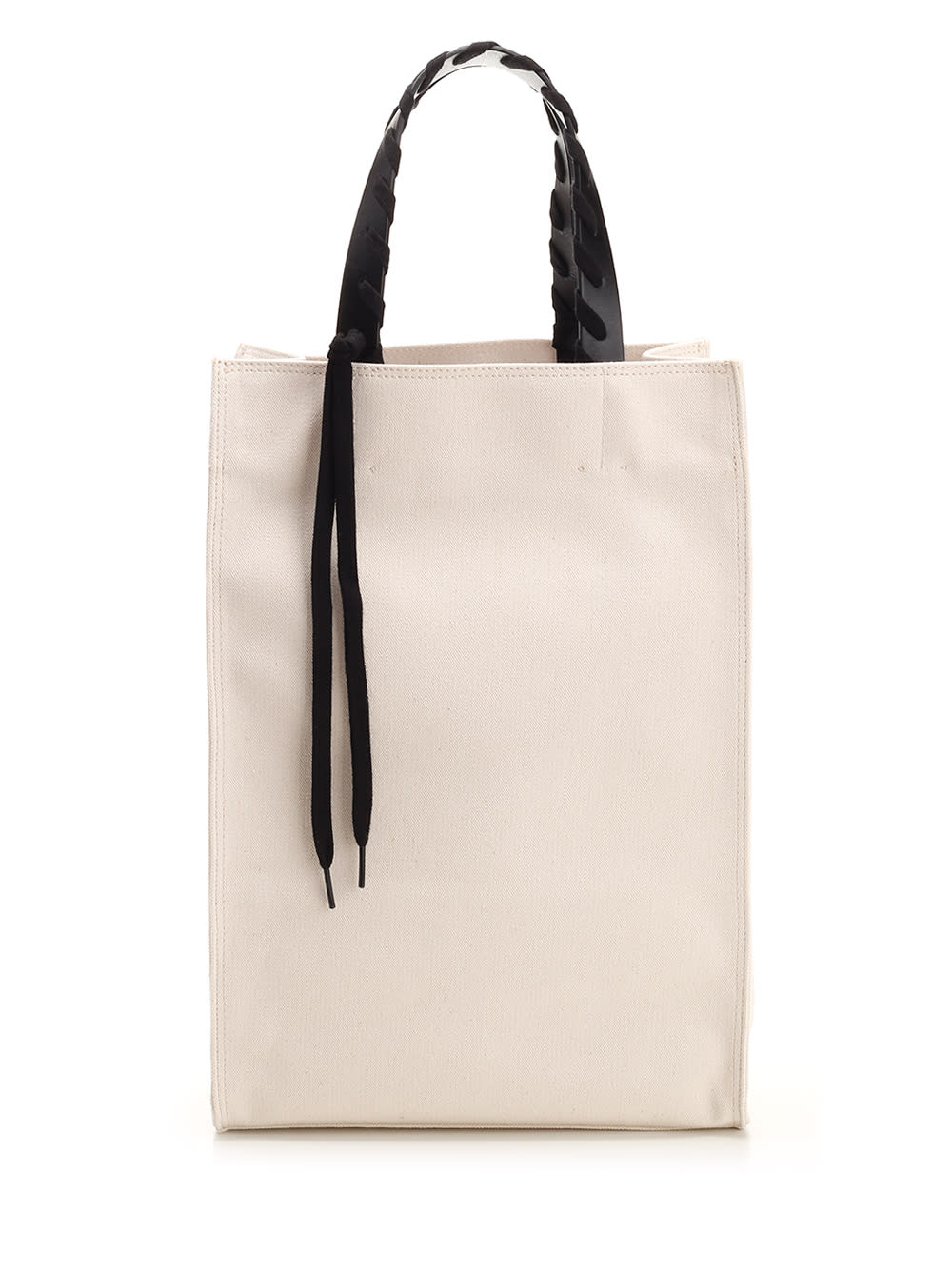 Palm Angels Cotton Canvas Tote Bag In Naturalbl