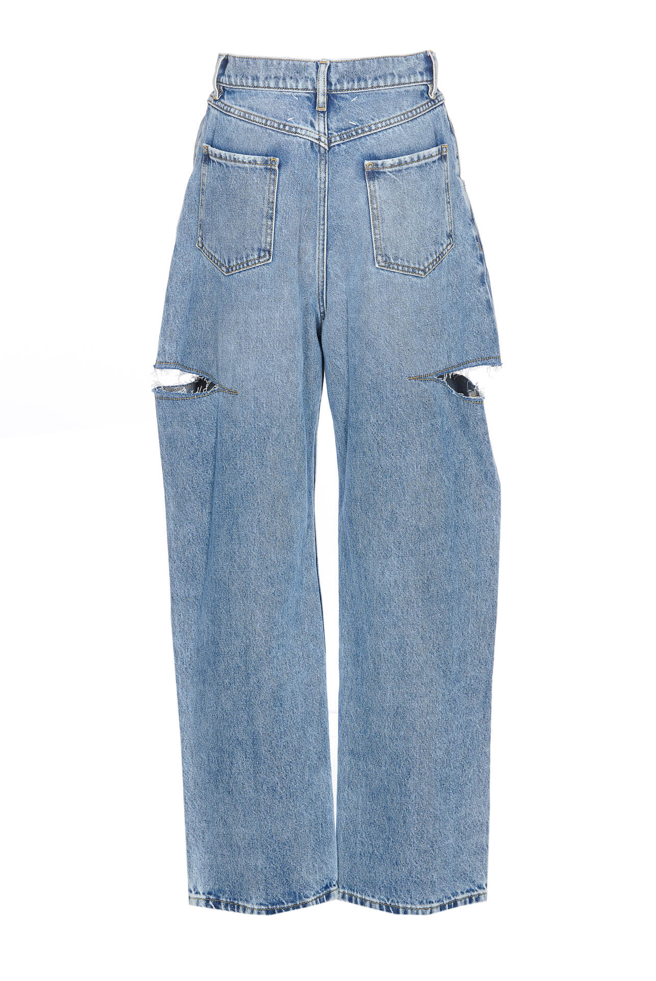 Shop Maison Margiela Denim Jeans In Clear Blue