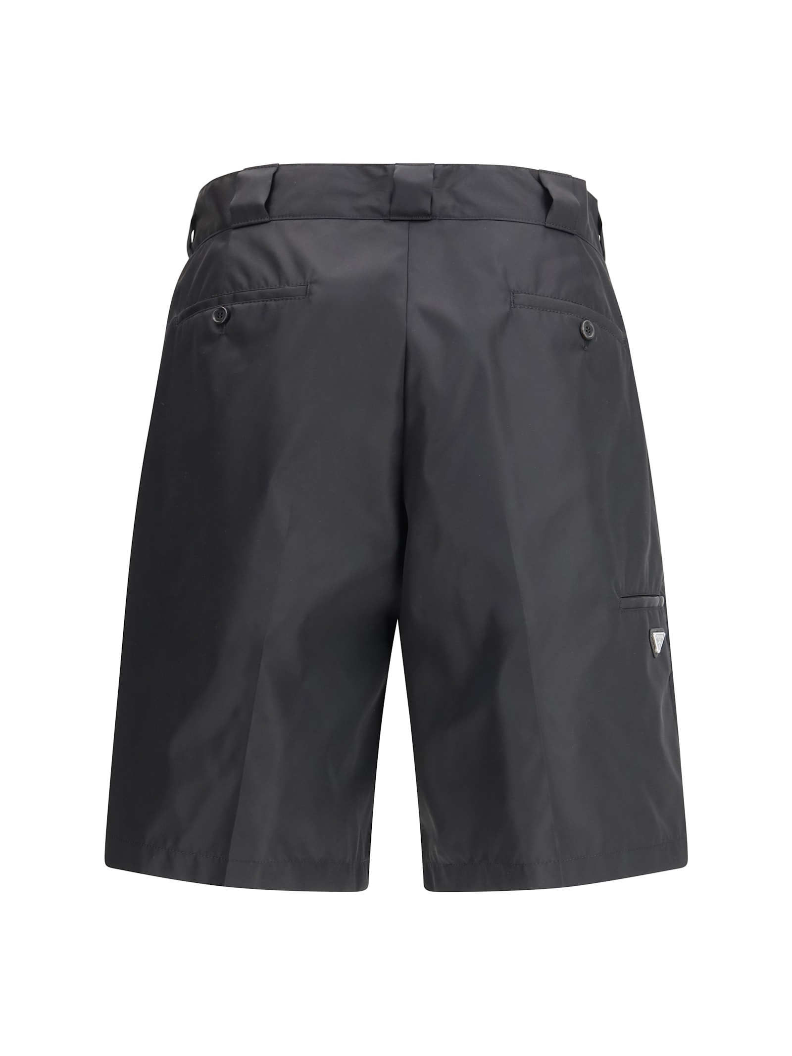 Prada Re-nylon Bermuda Shorts In Gray