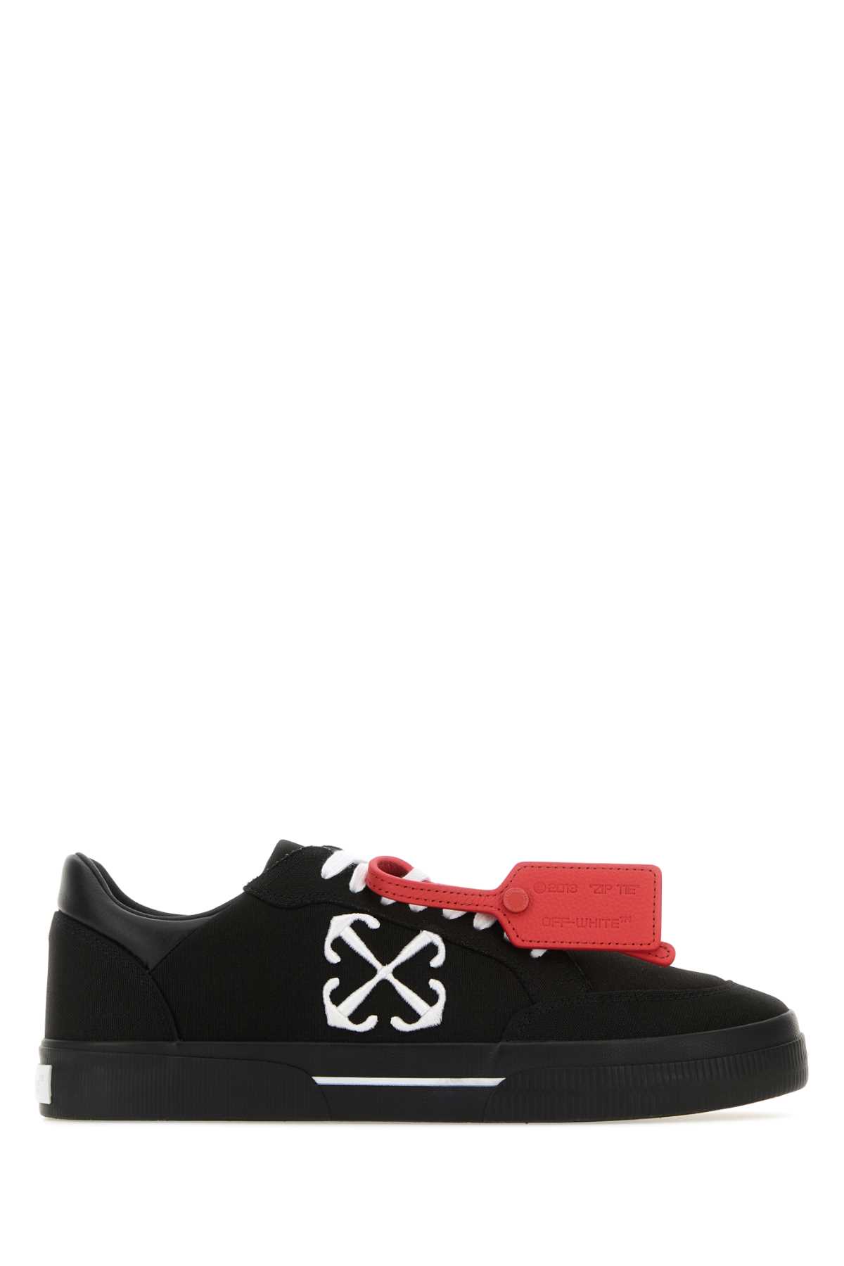 Shop Off-white Black Canvas New Low Vulcanized Sneakers