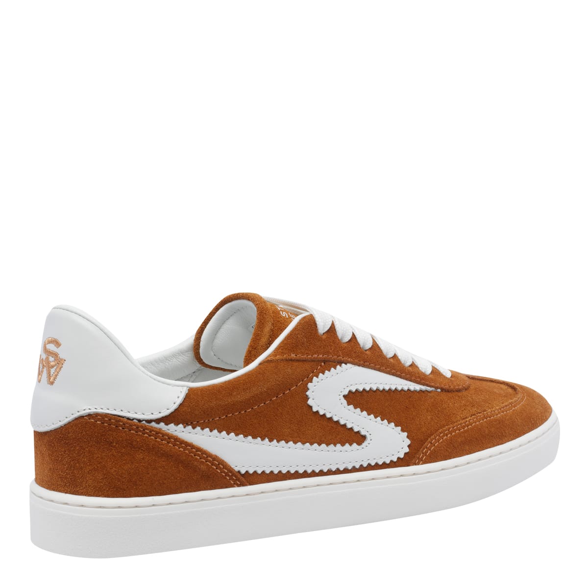 Stuart Weitzman , Sw Runaround Sneaker, Sneakers, Hazel/white, Suede/calf