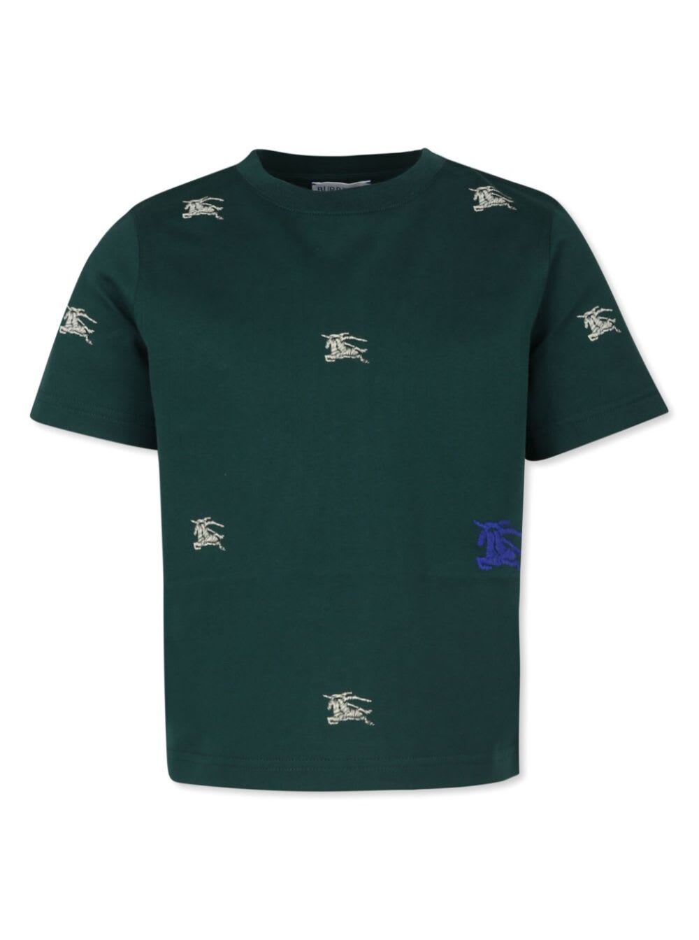 Burberry Ekd Cotton T-shirt In Green