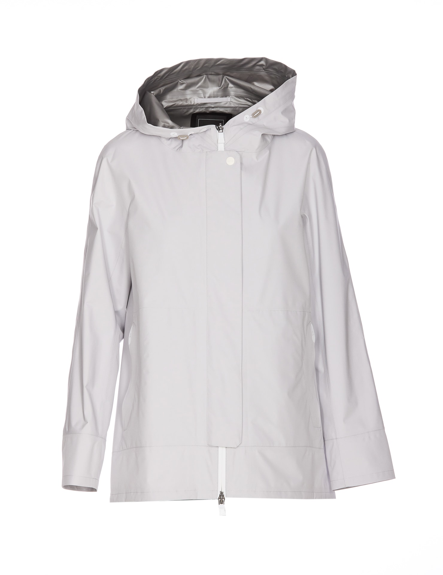 Shop Herno A-shape Laminar In Gore Tex Paclite In Chantilly (white)