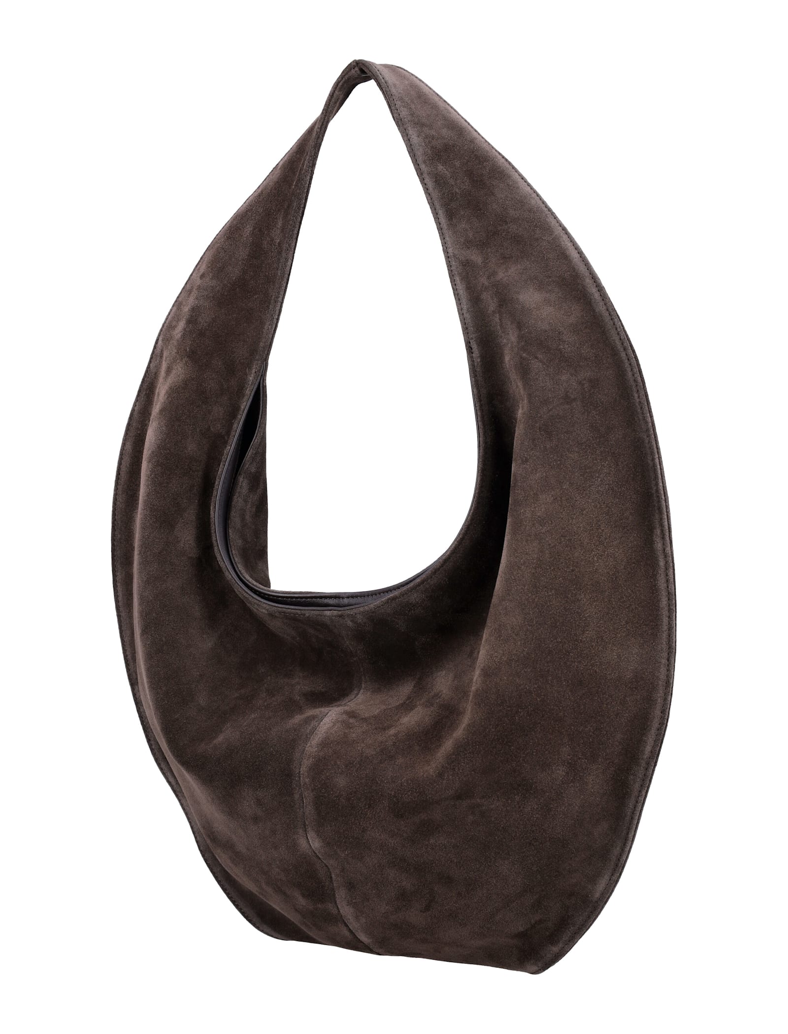 Maeden Market Tote Suede Leather Cocoa In Brown