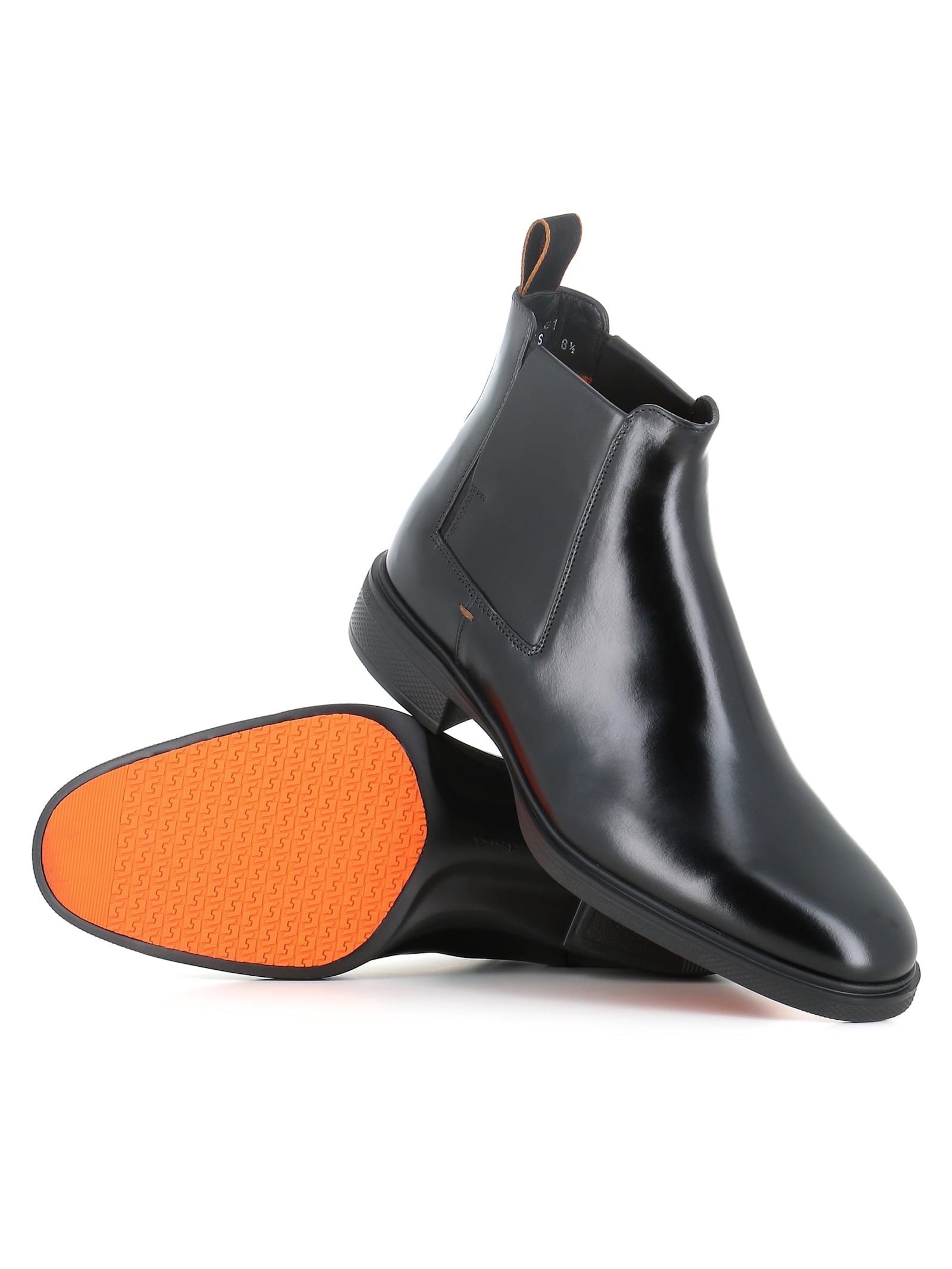 Shop Santoni Chelsea Easy In Black