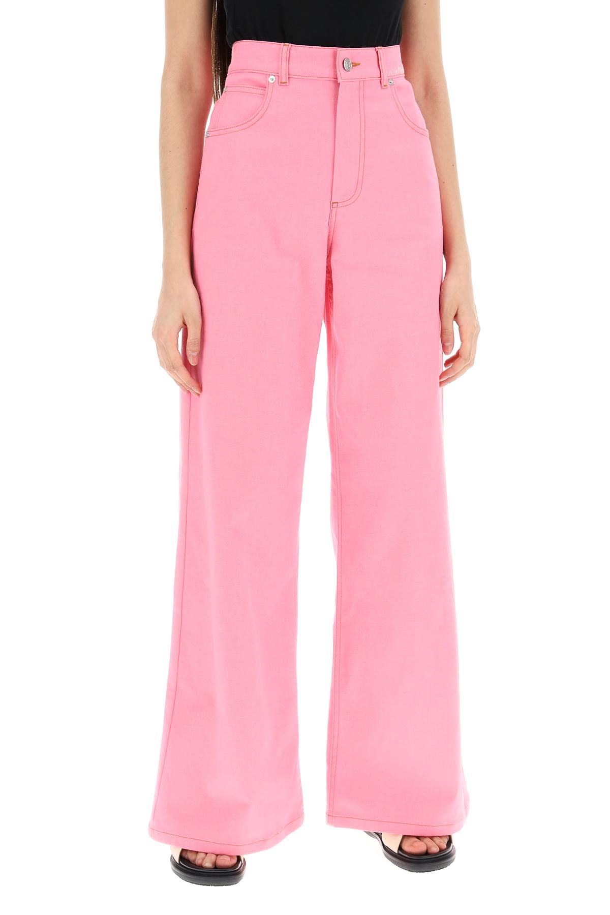 Shop Marni Lightweight Denim Jeans In Pink Clematis (pink)