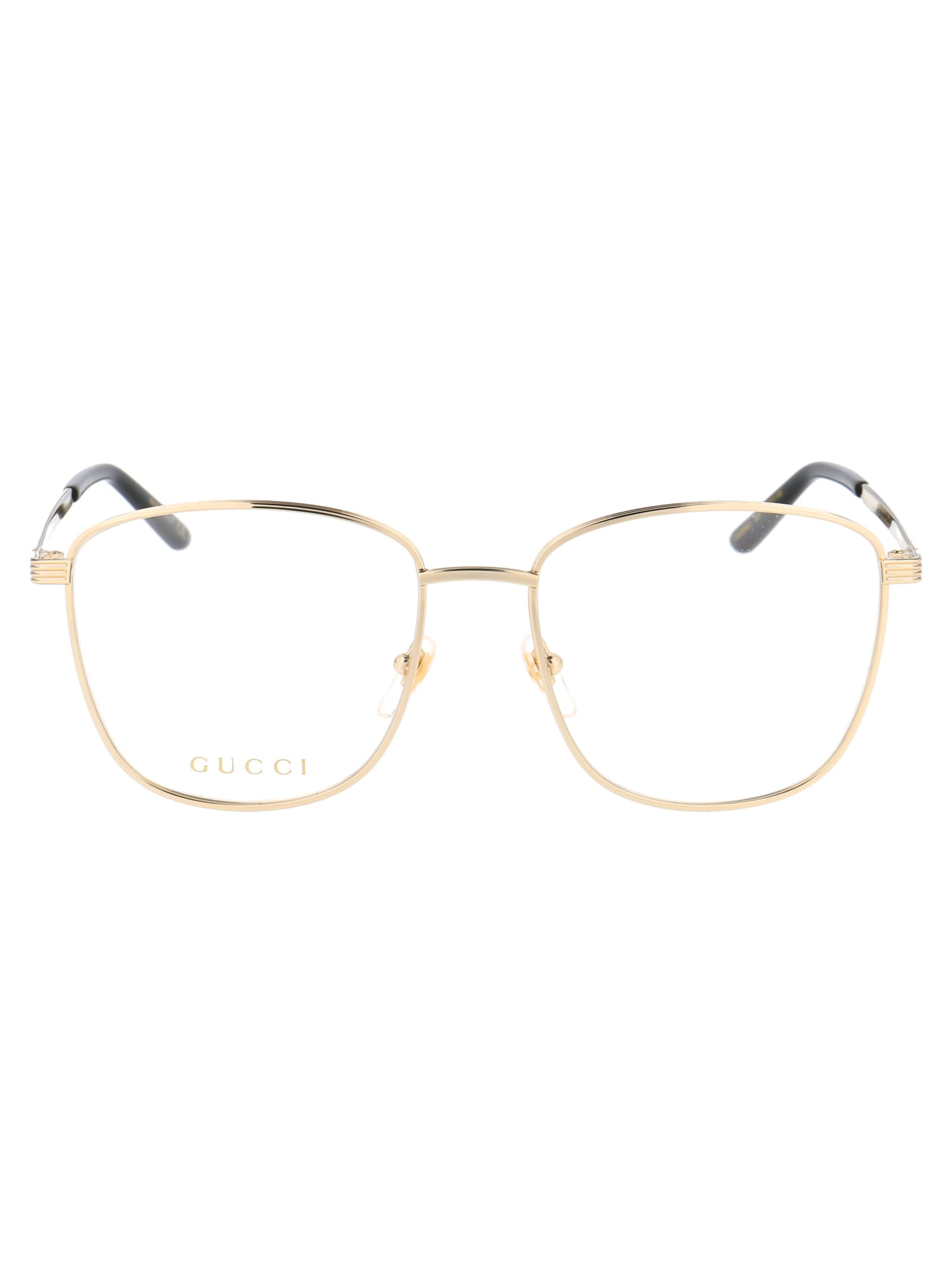 Gucci Gg0804o Glasses In 001 Gold Gold Transparent